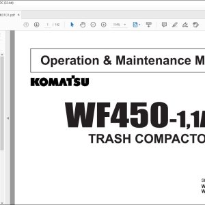 Komatsu WF450-1 WF450-1A Trash Compactor Operation & Maintenance Manual SEAM041K0101 - PDF DOWNLOAD